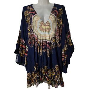 Free People Size M Women's Blue Boho Top
